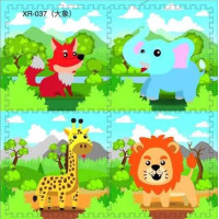 Килимок-пазл (M 20355) 4 м`які елементи, матеріал: eva, розмір пазла:61x61х1 см, в плівці