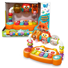 Музичний центр Казкарики (83339) wtoys, озвуч. укр. мовою, світло, пісні, казки, вірші, брязкальця, каруселі, перемикач режимів, в коробці