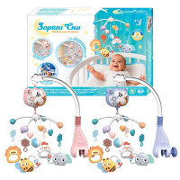 Карусель музична зоряні сни Wtoys (32579) озвучування українською мовою, колискові, регулювання гучності, таймер, проєктор, в коробці