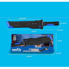 Меч 456-38 A Штрих=10049 (54) підсвічування, звукові ефекти, USB Type-C, ефект іскор, реагує на рухи, піхви, в коробці