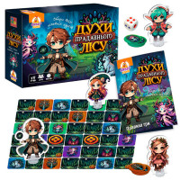 Гра настільна розважальна Духи прадавнього лісу (VT8055-48) vladi toys, 45 плиток, 32 фішки, 20 жетонів, 4 персонажі, 1 кубик, в коробці