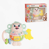Музична мавпочка WToys (59966) українська озвучка, прорізувач, пальчикова гра, підсвічування, цифри, ноти, казки, пісні, звуки