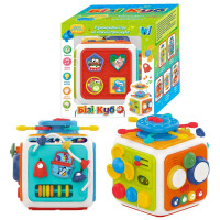 Бізі куб (48658) wtoys, озвуч. укр. мовою, скоромовки, загадки, казки, пісні, барабани, світло, спінер, сортер, рахівниця, в коробці