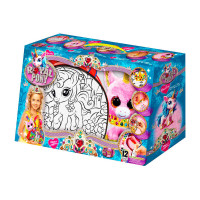 Креативна творчість Danko Toys Royal Pony (RP-01-08U) сумка-розмальовка, м'яка іграшка, аксесуари, акрилова фарба, пензлик