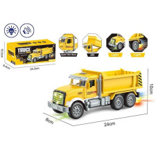 Спецтехніка YF 3225 A (96/2) “Вантажівка”, звуки, підсвічування, колесо вільного ходу, відкриваються дверцята, піднімається кузов, в коробці