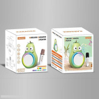 Караоке (GMJ 9822) 1 мікроф,режими підсвіч, вбуд акум, bluetooth,слот tf card, usb-type-c каб, usbроз’єм, auxроз’єм,зміна голос, в коробці