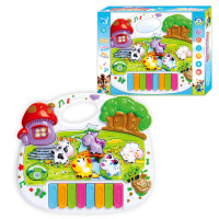 Музичне піаніно WToys (18126) українське озвучення, пісні, казки, цифри, звуки тварин, підсвічування