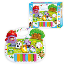 Музичне піаніно WToys (18126) українське озвучення, пісні, казки, цифри, звуки тварин, підсвічування