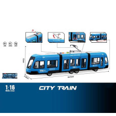 Трамвай WY 930 B (18) звуки, підсвічування, інерція, гумові шини, дверцята відкриваються, масштаб 1:16, в коробці