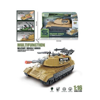 Танк (JS 206 A) автоматична вібрація дула, масштаб 1:16, підсвічування, інерція, на батарейках, рухома башта з тріскачкою, в коробці