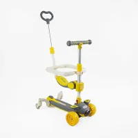 Самокат 5в1 "Skyper" J-69300 (6) колеса PU 125х40мм зі світлом, музика та підсвічування платформи, с ДОП. КОЛЕСАМИ, захисний бампер, в коробці