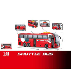 Автобус WY 1107 B (24) інерція, звуки, підсвічування, відкриваються дверцята, в коробці