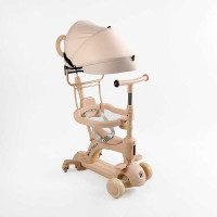 Самокат 5в1 Skyper (BG-70348) колеса pu 125х35мм зі світлом, українське озвучування та підсвічування платформи, с доп. колесами, захисний бампер