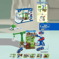 Трек (ZX 862 A) 4 машинки, механічний кран, маніпулятор, кульки