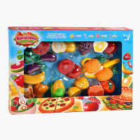 Набір продуктів Wtoys Кулінарна фантазія (10265) 25 елементів, овочі та фрукти на липучках, дошка для нарізки, ніж