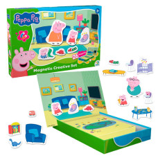 Магнітна гра з планшеткою Peppa Pig (200665) dodo, 1 магнітна дошка, 26 магнітних елементів, в коробці