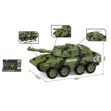 Танк (WY 1105 A) інерція, рухлива вежа з тріскачкою, масштаб - 1:16, підсвічування, звукові ефекти