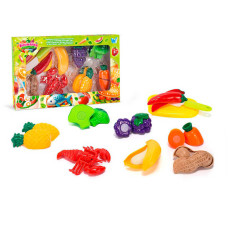Набір продуктів WToys Кулінарна фантазія (77360) 18 елементів, на липучках, дошка для нарізки, ніж