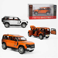 Джип (RS-47621) авто експерт, 2 кольори, металопластик, масштаб 1:22, світло, звук, інерція, відчиняються двері, багажник, капот, в коробці