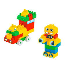 Конструктор Mini Blocks №1 50 деталей (1161) bamsic, наліпки, в пакеті