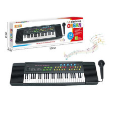 Синтезатор R 690 (36) 54 клавіші, демо мелодії, 8 тембрів, 8 ритмів, запис/відтворення мелодій, звук барабанів/тарілок, мікрофон, в коробці