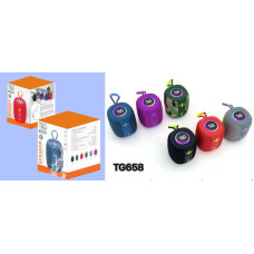 Колонка C 77902 (50) 6 видів, Bluetooth V 5.3, світло, мікрофон, підтримка TF-карти, TWS, роз’єми type-С, USB, вбуд. акум. 3,7V, в коробці, МІКС