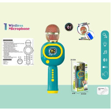 Мікрофон (HY 865 E) підсвічування, 3 ефекти зміни голосу, регулювання гучності, bluetooth, слот для tf-карти, в коробці