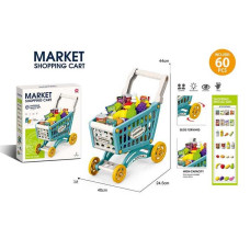 Супермаркет (922-152) 60 елементів, візок для покупок, муляжі продуктів, наліпки, в коробці