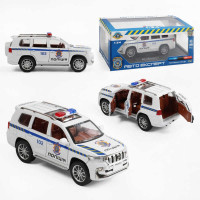 Машинка (41952) авто експерт,поліція,металопласт,1:24,інерція,2 режими,на батарейках,дверцята відчин.,звуки, підсвіч. фар,в коробці