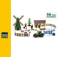 Ферма (550-31 K) 58 елементів, трактор на батарейках, звуки, підсвічування, ігрові фігурки, вітряк, будинок, в коробці