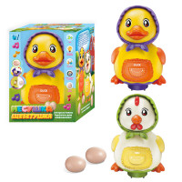 Музична WToys курочка (32772) 2 кольори, озвучування українською мовою, пісня, підсвічування, колесо вільного ходу, несе яйця, в коробці