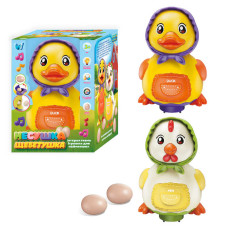 Музична WToys курочка (32772) 2 кольори, озвучування українською мовою, пісня, підсвічування, колесо вільного ходу, несе яйця, в коробці