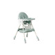 Стільчик для годування Kidoro One (ST-6540) Green, з екошкіри на колесах