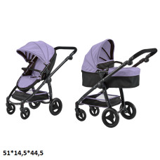 Коляска для ляльки 2в1 Carrello ULTRA (регульована ручка, сумка) 9696 PURPLE