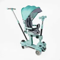Самокат 5в1 "Skyper" BL-94617 (4) колеса PU125х40мм зі світлом, з капюшоном, поворотне сидіння, з ДОП. КОЛЕСАМИ, захисний бампер, в коробці