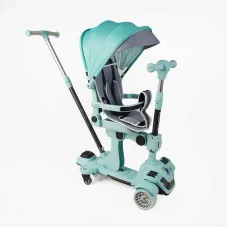Самокат 5в1 "Skyper" BL-94617 (4) колеса PU125х40мм зі світлом, з капюшоном, поворотне сидіння, з ДОП. КОЛЕСАМИ, захисний бампер, в коробці