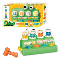Ігровий WToys центр (53179) діно, озвучування українською мовою, молоток, стукалка, пальчикова гра, підсвічування, пісня, в коробці