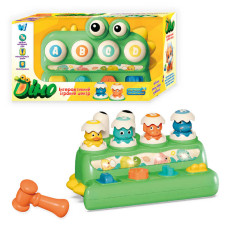 Ігровий WToys центр (53179) діно, озвучування українською мовою, молоток, стукалка, пальчикова гра, підсвічування, пісня, в коробці