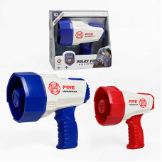 Рупор F 040/P 040 (36) 2 кольори,звуки, регулювання гучності, на батарейках, в коробці