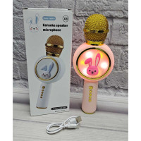 Мікрофон (C 72101) зміна голосу, bluetooth, підсвічування, регулювання гучності, type-c кабель, в коробці