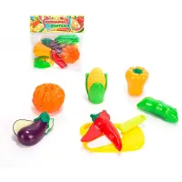 Набір продуктів “кулінарна фантазія” Wtoys (559933) 14 елементів, овочі на липучках, дошка для нарізання, ніж, у пакеті