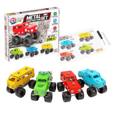 Конструктор металевий Technok Toys (9956) 370 деталей, 4 машинки