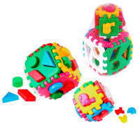 Куб Умный малыш (1899) technok toys по 6 граней, животные и геометрические фигуры, 22см, в сетке